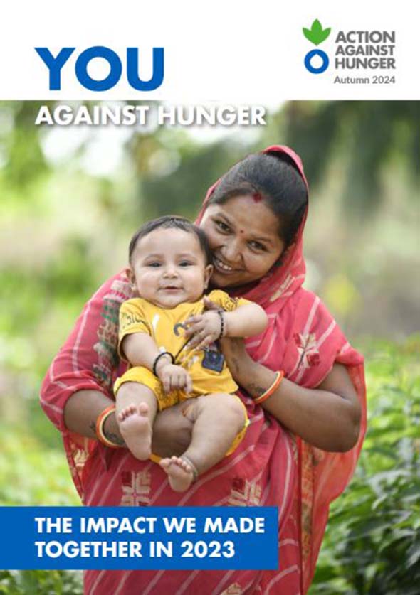 The front cover of the autumn 2024 edition of Action Against Hunger's magazine You Against Hunger.