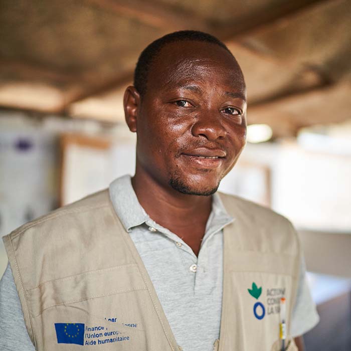 Portrait of Dr Patale, a doctor at an Action Against Hunger treatment centre in Chad.